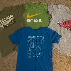 Toddler boy nike under armour and adidas shorts size small